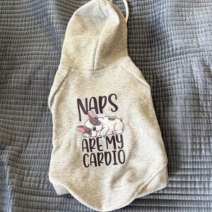 Gray Dog Hoodie with Fun Print XL